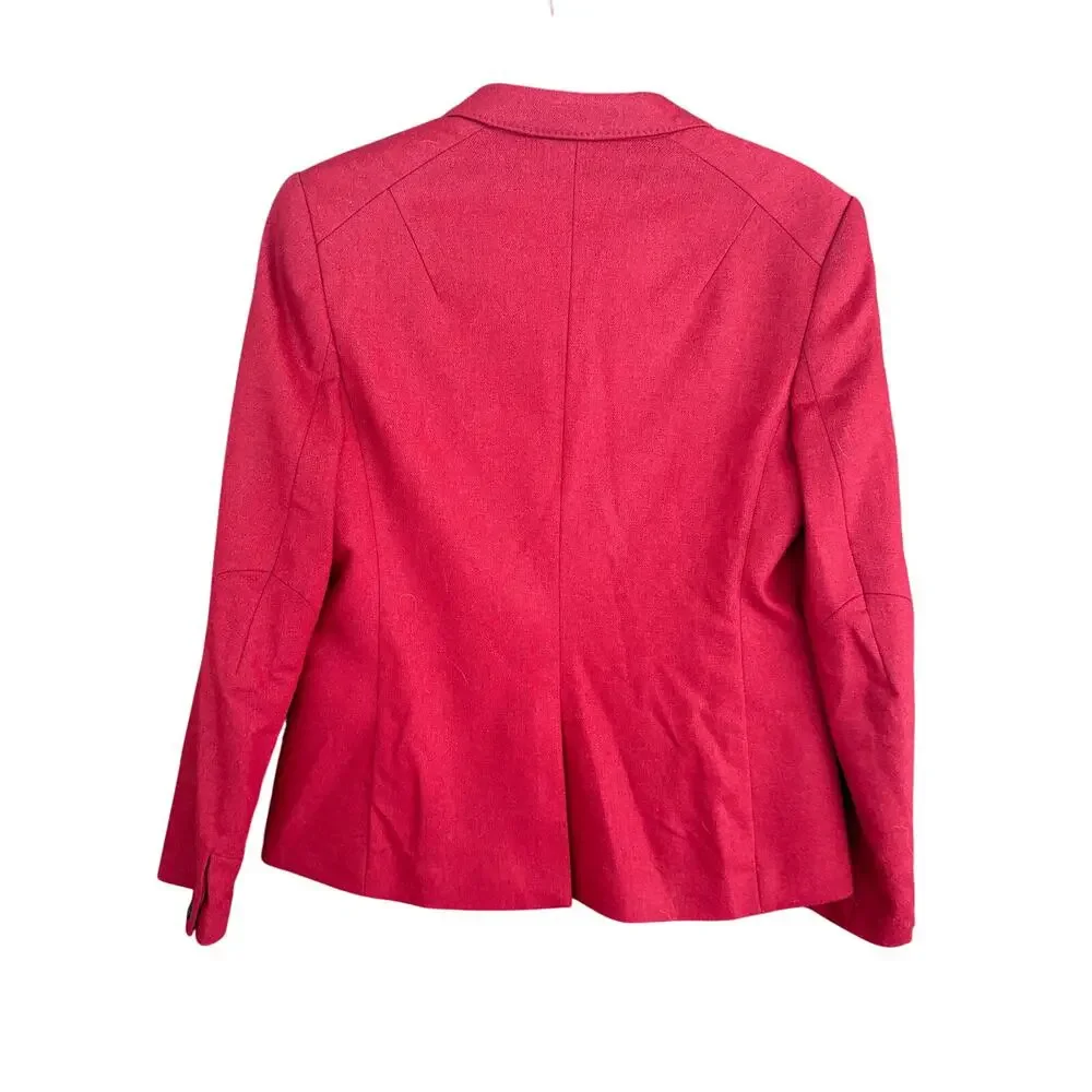Rag & Bone Wool Melange Blazer 8 Red Jacket Quiet Money Old Luxury Academia Prep